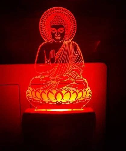 Vagalleryking Modern Contemporary Buddha 3d Illusion Acrylic Led Night Lamp For Decoration At