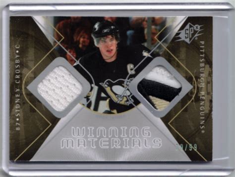 SIDNEY CROSBY 07 08 Upper Deck SPX Winning Materials Spectrum Patch