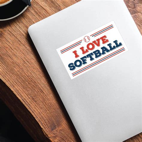 I Love Softball Sticker Decal Sport Stickers Sticker Collective