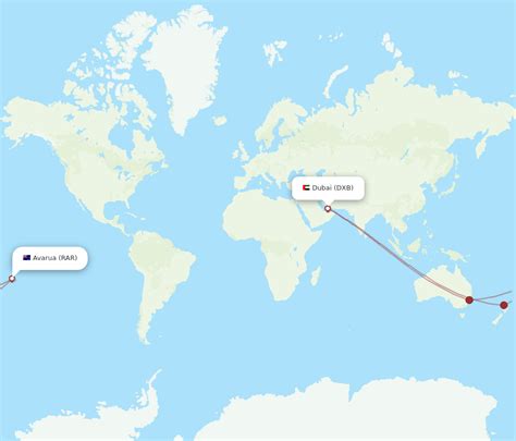 All Flight Routes From Dubai To Rarotonga Dxb To Rar Flight Routes