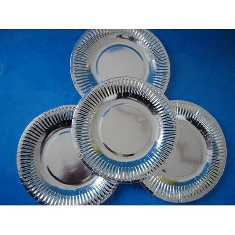 Plain Round Silver Disposable Paper Plate At Rs 12 5 Piece In Pune ID