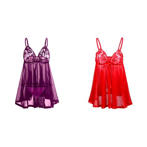 Pack Plus Size Lingerie Lace Bow Nightwear Sleepwear Pajamas Nightwear S Xl Plus Size