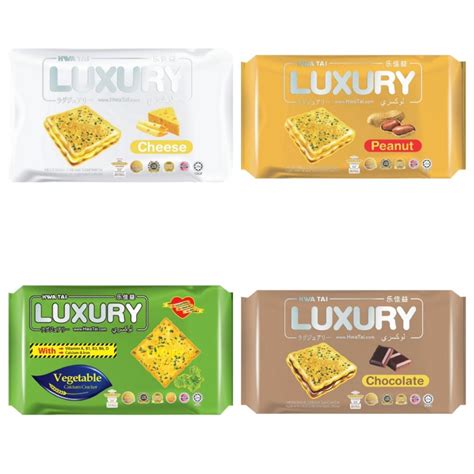 Hwa Tai Luxury Vegetable Cracker In 4 Flavoured Cream Sandwich 200g