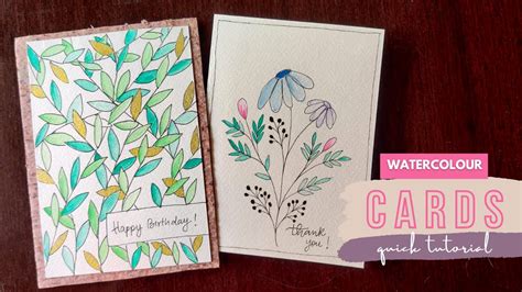 Easy Watercolor Cards Diy Quick Tutorial Easy Greeting Cards