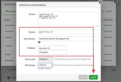 Cara Menginstal Wordpress Menggunakan Oneclick Deployment Pada Aapanel