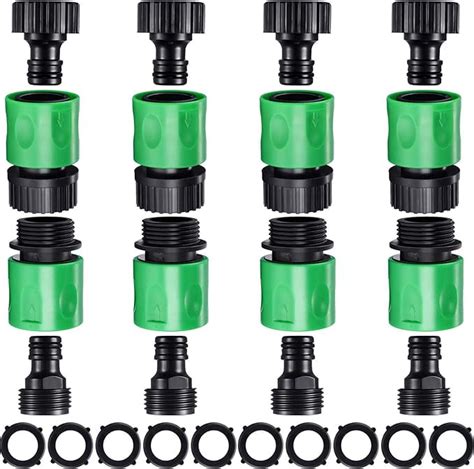 16 Pieces Garden Hose Connect Release Water Hose Fittings Plastic Connectors 34 Inch Ght Male