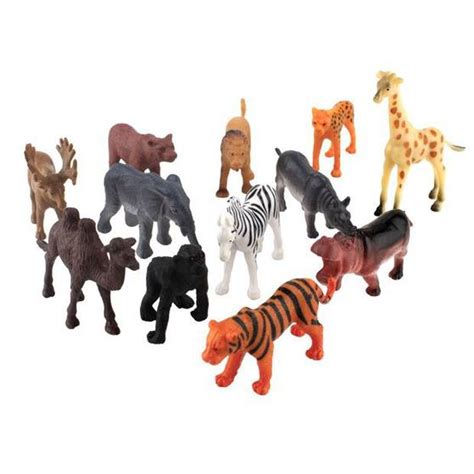 Kit Animais Da Selva Pl Stico Miniaturas Unidades Etitoys