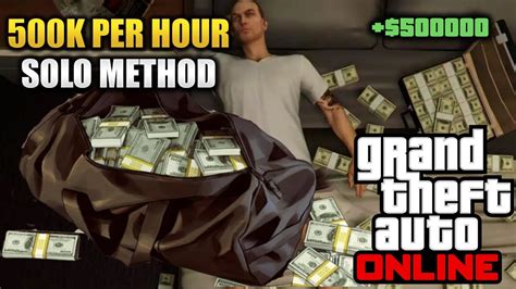 GTA 5 ONLINE How To Make MONEY FAST SOLO 500K Hour YouTube