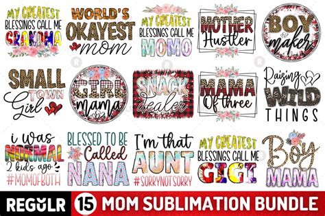 Mom Sublimation Bundle Graphic By Regulrcrative · Creative Fabrica