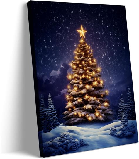 Amazon Christmas Tree Wall Art Christmas Wall Art Printing Light