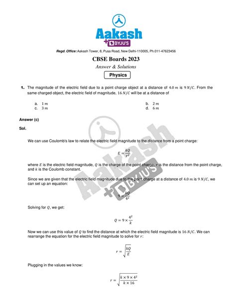 Cbse Physics Class 12 Question Papers 2023 Download Pdf