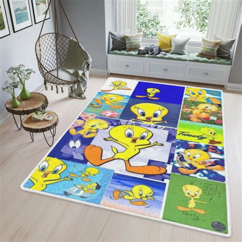 Lovely Tweety Looney Tunes Flims Gift Area Rug Living Room Lovely Twee