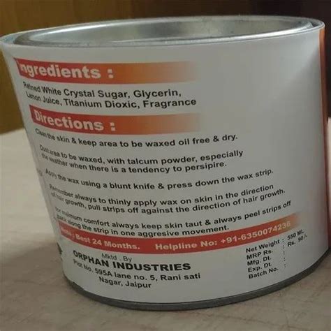 Hydro Soluble Honey Hot Wax Packaging Size Ml At Rs Piece In Churu