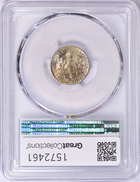 Roosevelt Dime Pcgs Ms Fb Toned Item