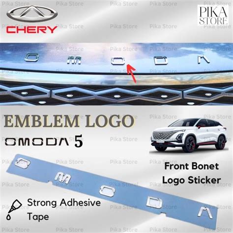 Chery Omoda Emblem Logo Sticker Chery Emblem Car Bonet Wording Rear