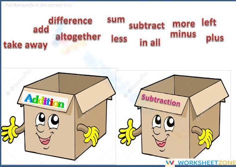 Add And Subtract Worksheet