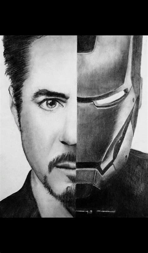 Iron Man Face Drawing / Learn How to Draw Iron Man Face (Iron Man) Step ...