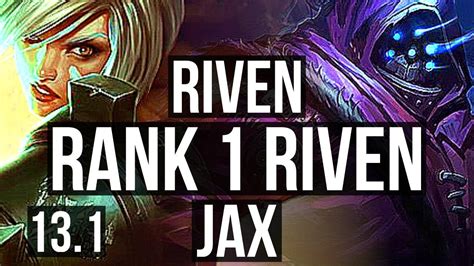 Riven Vs Jax Top Rank Riven M Mastery Legendary Rank