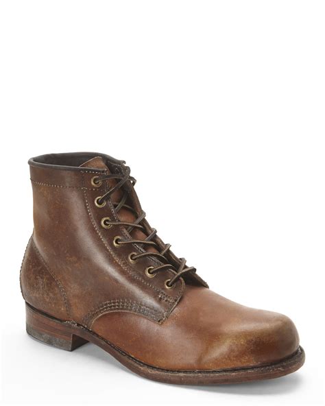 Lyst Frye Whiskey Arkansas Mid Lace Up Boots In Brown For Men