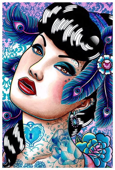 Falling Geisha By Susana Alonso Fine Art Print Japanese Woman Purple Leopard Boutique