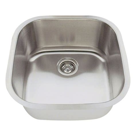 Polaris Sinks Undermount Stainless Steel In Single Bowl Bar Sink