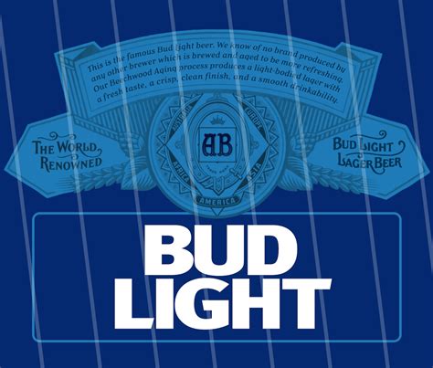 Bud Light Label High Resolution High Quality Etsy