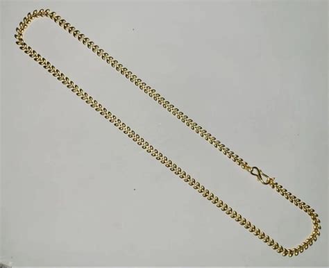 Casual Waer Inch Man Brass Artificial Golden Neck Chain At Rs