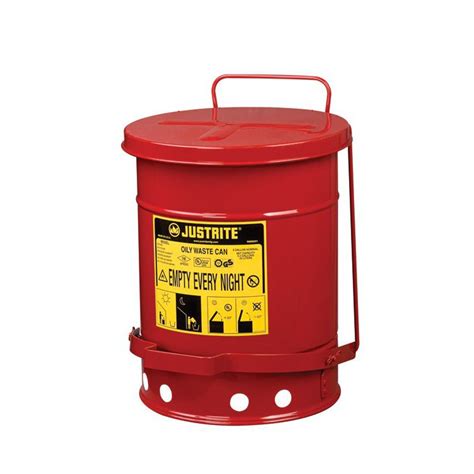 Steel Waste Container 09100 Justrite For Hazardous Waste Waste