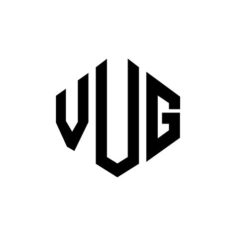 VUG letter logo design with polygon shape. VUG polygon and cube shape ...