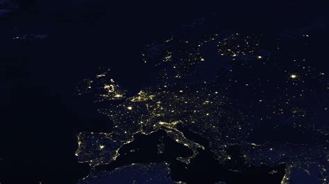 The lights of Europe at night. : europe