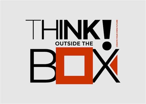 Premium Vector Think Outside The Box Motivational Quotes Typography