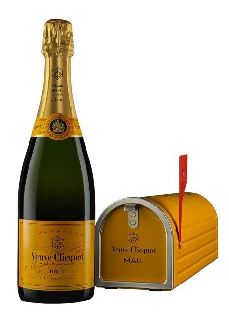 Champagne Veuve Clicquot Mail Box Bouteille 75CL Coffret Plus