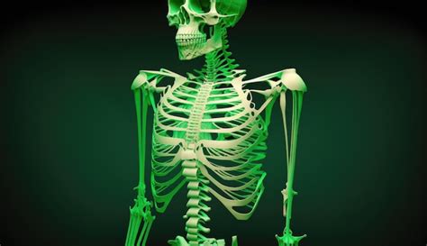 Premium Ai Image Green Skeleton