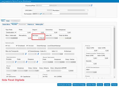 Como Realizar A Entrada De Notas Fiscais De Servi O Nfs Reten O