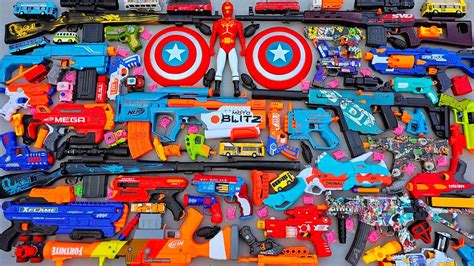 Collecting 7 SNIPER RIFLES And AK47 Captain America MACHINE GUN Shotgun