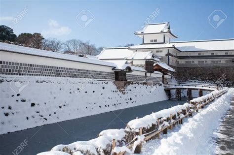 Kanazawa Castle Park with snow in winter season Stock Photo - 68395946 ...