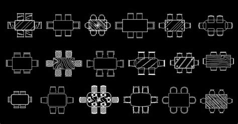 6-Seater Dining Room CAD Blocks DWG - CAD Blocks DWG