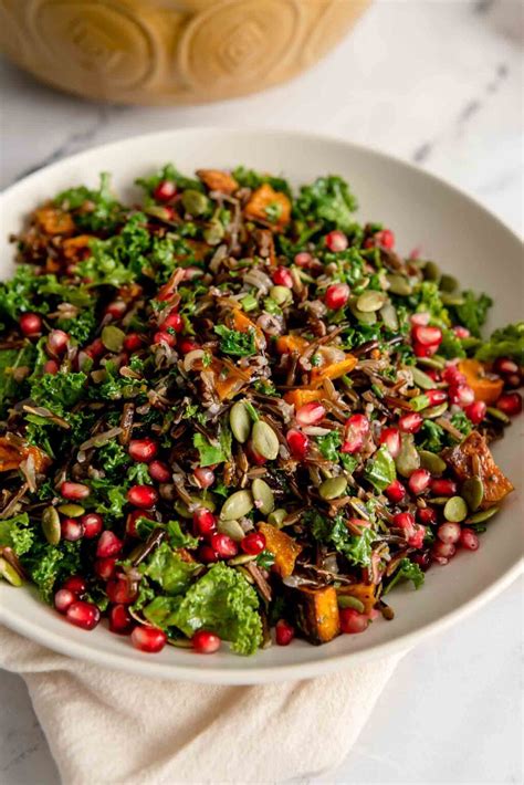 Wild Rice Salad with Kale and Orange Dressing - Running on Real Food