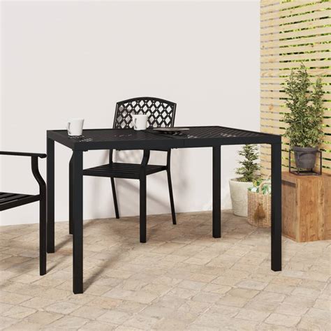 Dioche Table De Jardin Anthracite X X Cm Acier Yw Tech