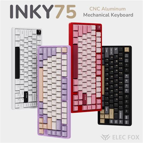 Elecfox Inky 75 Aluminum Full Build Custom Mechanical Keyboard 75