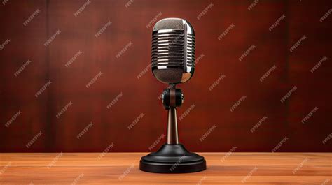 Premium AI Image | a microphone on a stand