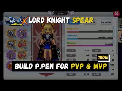 ROX Build Lord Knight Spear Ragnarok X Next Generation YouTube