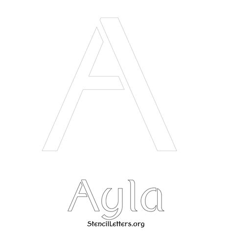 Ayla Free Printable Name Stencils With 6 Unique Typography Styles And