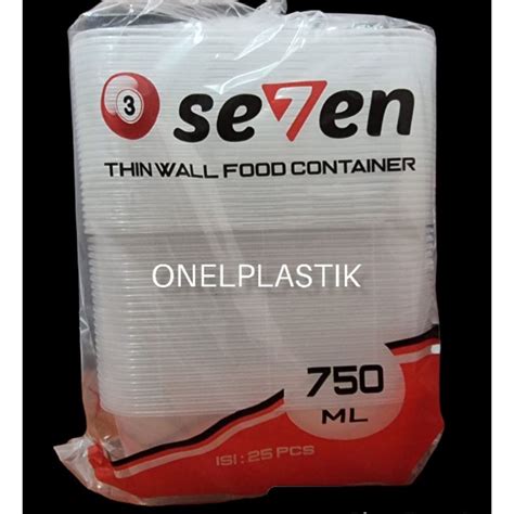 Jual Thinwall Persegi Panjang Ml Tutup Kotak Makan Plastik