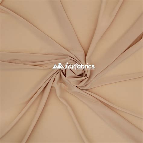 Nude Silky Stretch Chiffon Fabric By The Yard 10 Spandex Etsy