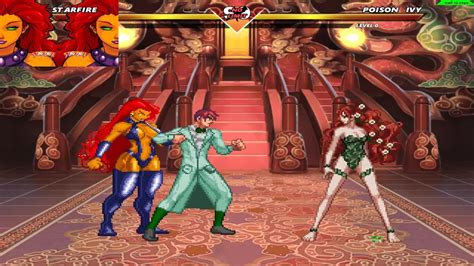 Starfire Vs Poison Ivy Mugen High Level Insane Epic Fight YouTube