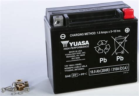 Factory Activated Yuasa YUAM720BH Motorcycle AGM Power Sport Battery