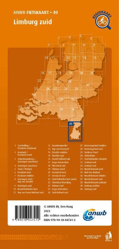 Fietskaart Limburg Zuid Anwb Topografische Kaart