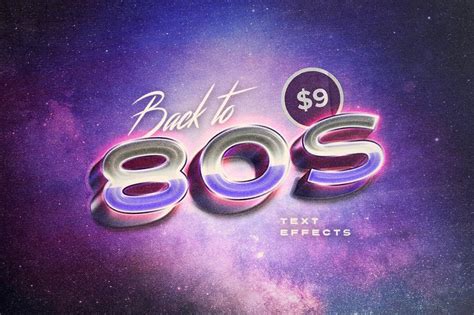 Back to the 80s Retro Text Effects - Design Cuts