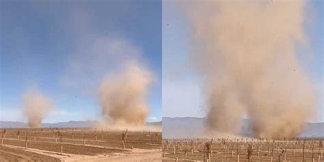 Watch: Arizona dust devils combine along Route 66 | Fox Weather